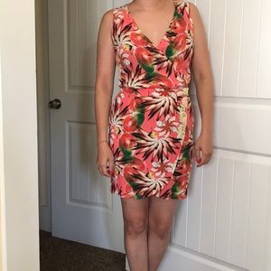 Wrap front tropical dress!!